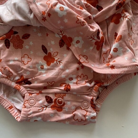 NWT Posh Peanut Baby Girl Darling Basic Ruffle Spaghetti Romper 0-3 Months - Picture 4 of 7